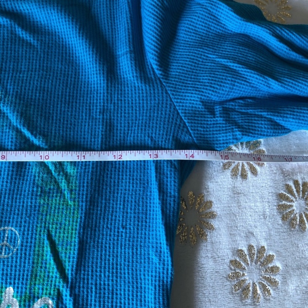 Aero Blue Graphic Tee and Heart Print Pajama Set - Picture 8 of 11